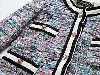 裂き織ノーカラーJKT